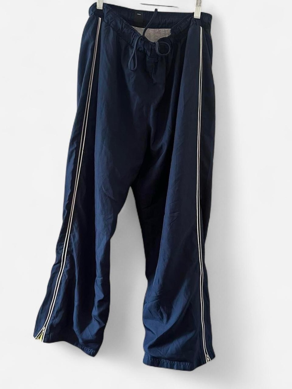 Men's Navy Track Pants with Side Stripes